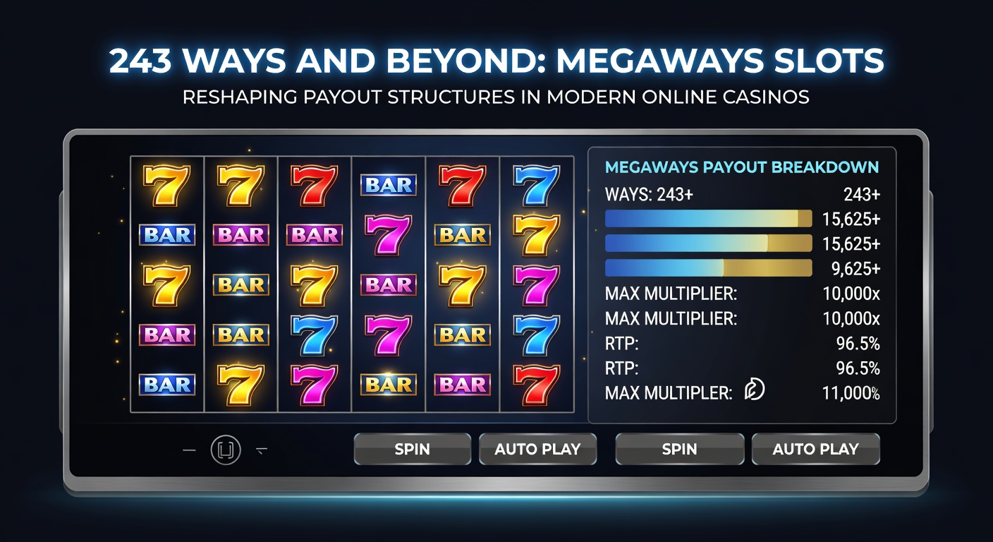 Close-up of a Megaways slot screen showing exploding symbols, rising multipliers, and a payout ladder climbing toward jackpot territory