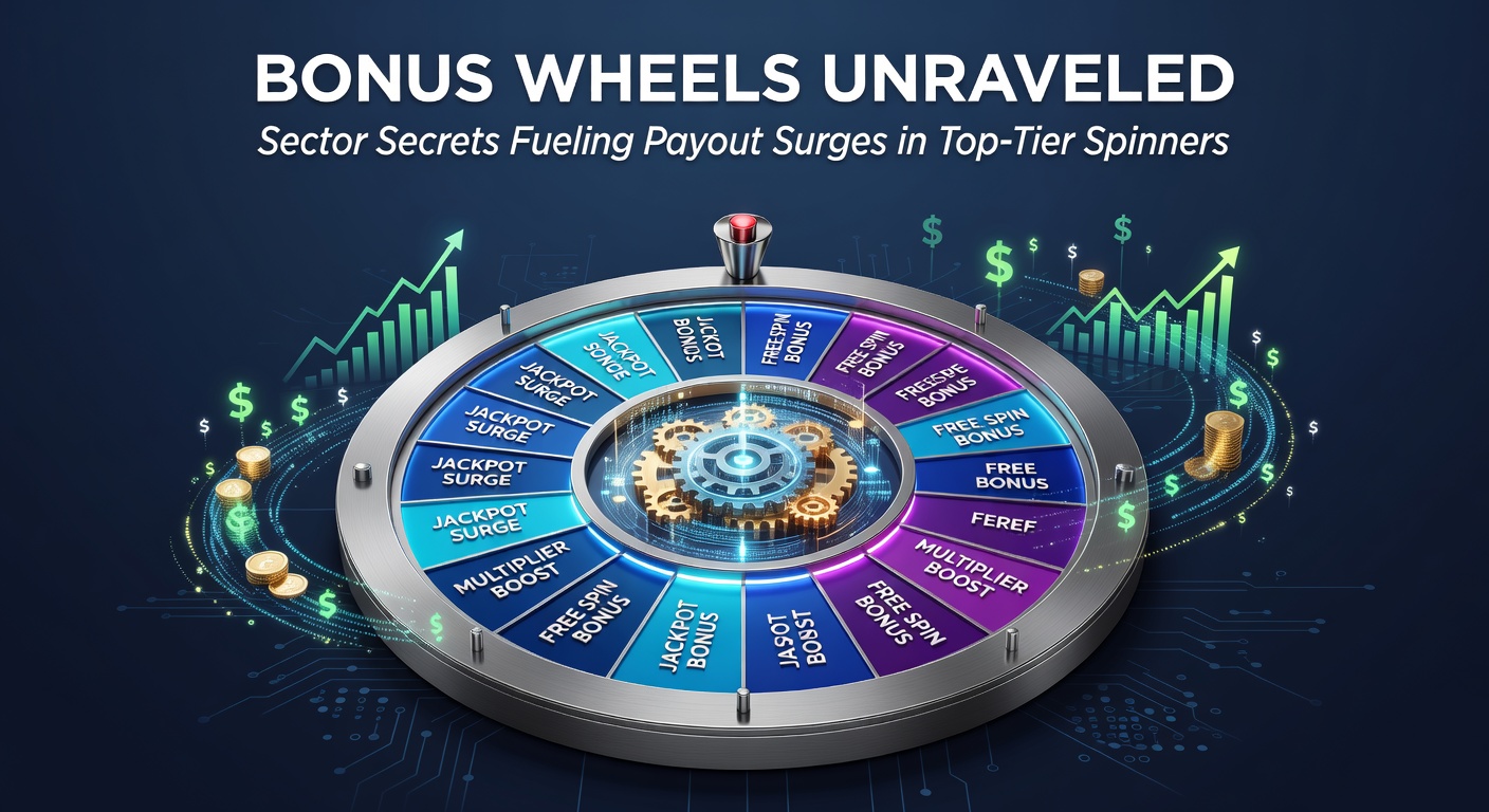 Vibrant bonus wheel from a top slot game, showcasing colorful sectors loaded with multipliers, free spins, and jackpot prizes glowing under spotlights