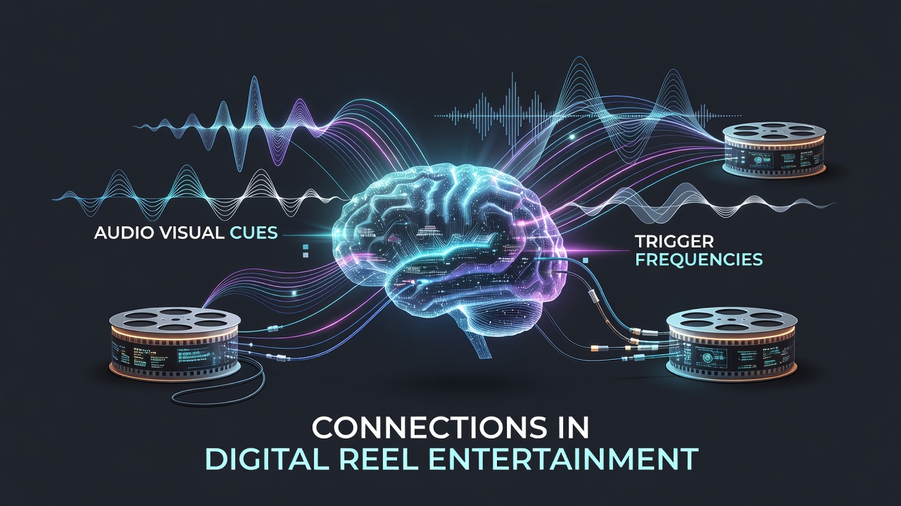 Digital reel interface showing synchronized audio visual elements during gameplay