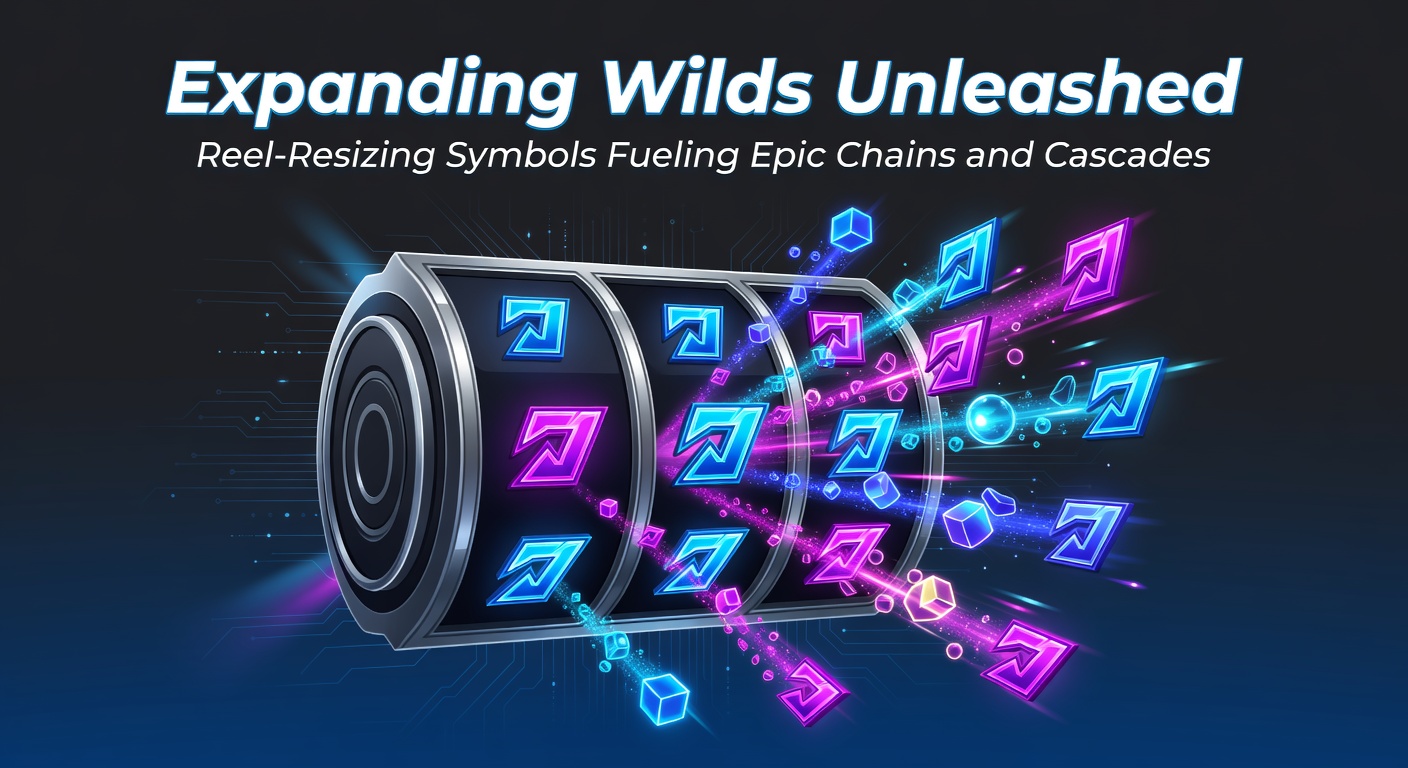 Vibrant slot reels expanding with wild symbols triggering cascading wins across multiple lines
