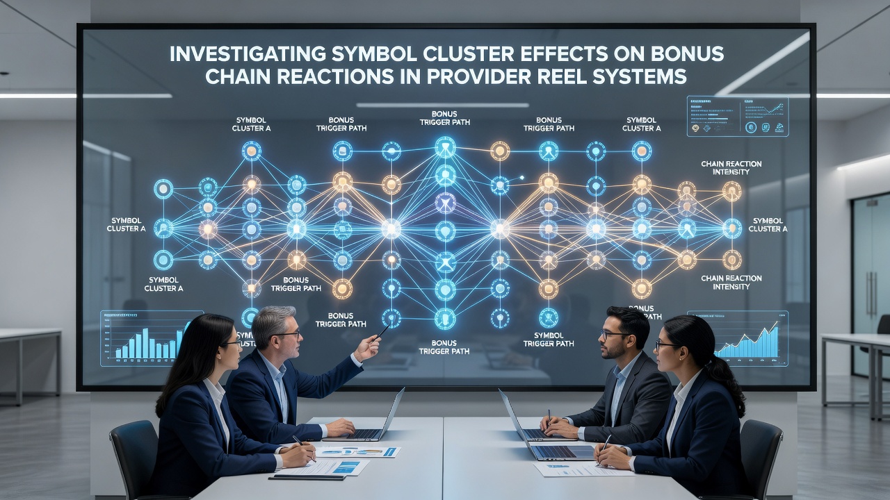 Close-up view of cascading reels after a large symbol cluster removal with new icons falling into place