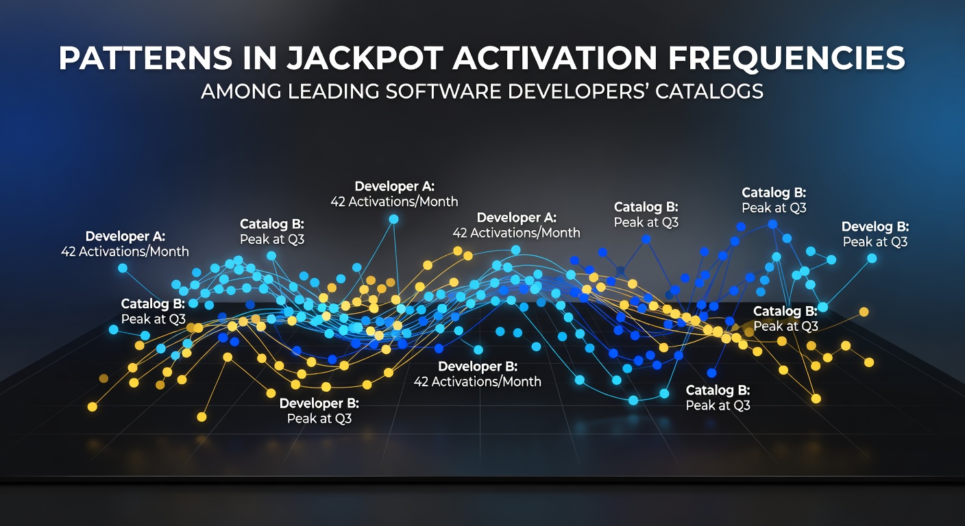 Chart displaying jackpot activation frequency patterns across major slot software developer catalogs