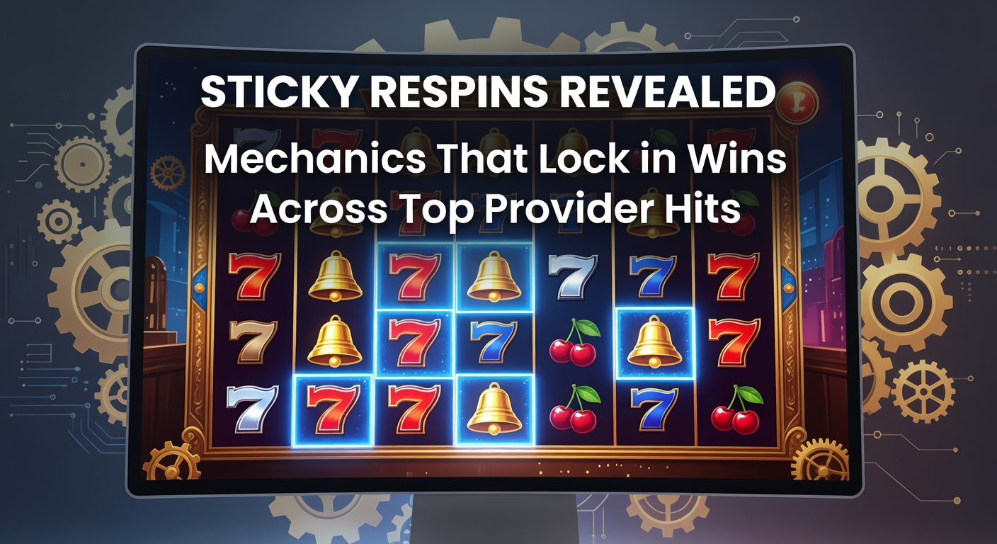 Vibrant slot screen showing sticky wild symbols locking in place during a respin feature, with cascading wins building across reels