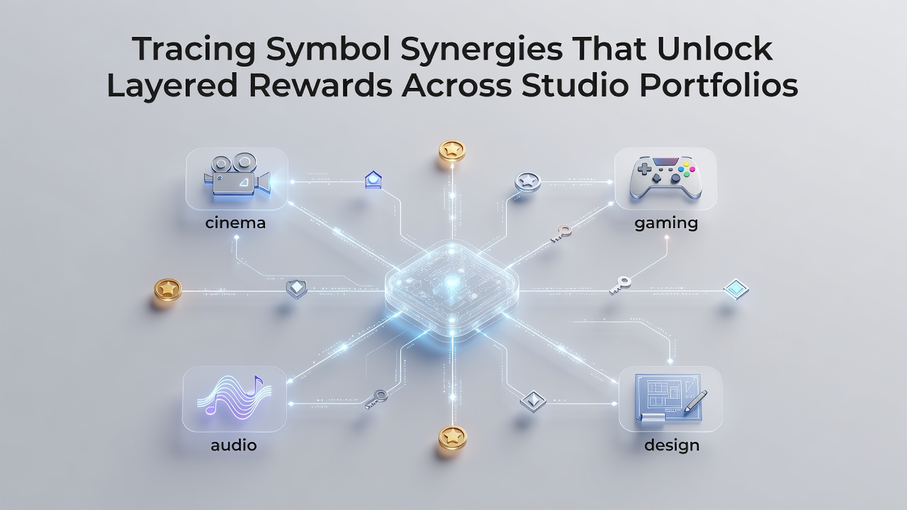 Illustration of interconnected slot symbols creating reward chains across game studios